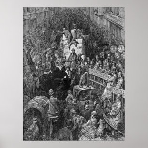 Poster Londres victorienne - une ville Throughfare