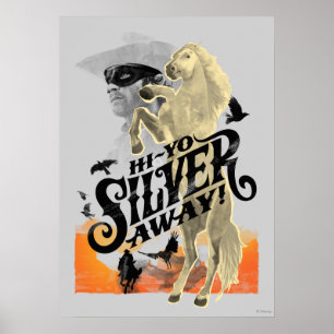 Poster Lone Ranger and Silver - Hi - Yo Silver! Éloigné !