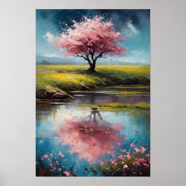Poster Lone Sakura par le marais encore (Devant)