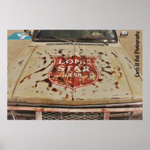 Poster Lone Star Beer Chevy
