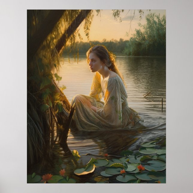 Poster Lonely Girl's Surreal Lake Encounter (Devant)
