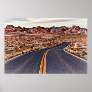 Poster Lonesome Desert Highway