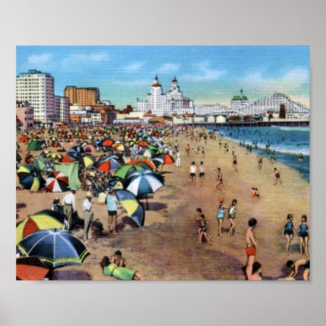 Poster Long Beach California Vintage (Devant)