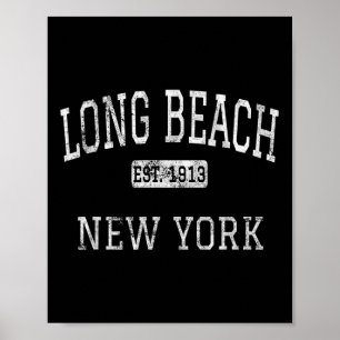 Poster Long Beach New York Ny Vintage