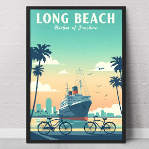 Poster Long Beach Vintage