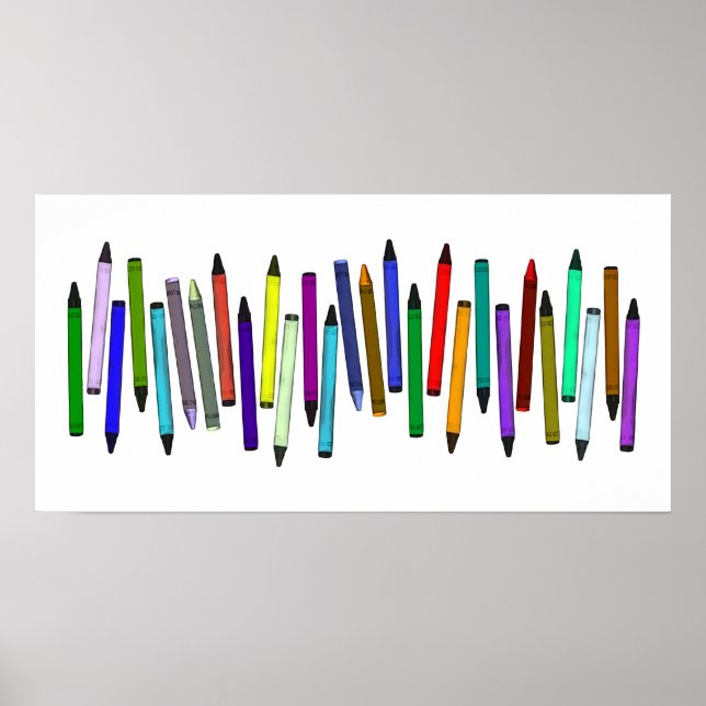 Poster Long Crayons (Devant)
