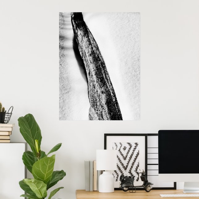 Poster long dur froid solitaire (Bureau à domicile)
