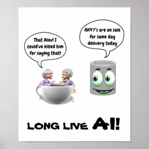 Poster Long Live AI (Intelligence Artificielle)