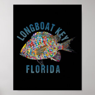 Poster Longboat Key, Floride Beach Design _ Souvenir Illu