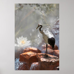 Poster "Longévité" de la grue japonaise