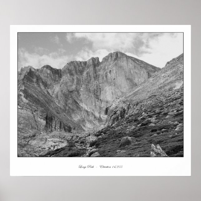 Poster Longs Peak Belle Rocheuse Rocheuse Rocheuse Rocheu (Devant)