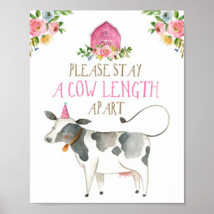 Poster Longueur de la vache à l'exception des animaux de 