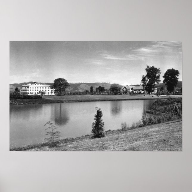 Poster Longview, WA Town View Lac Sacajawea Photo (Devant)