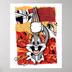 Poster LOONEY TUNES™   BUGS BUNNY™ Graphique contextuel