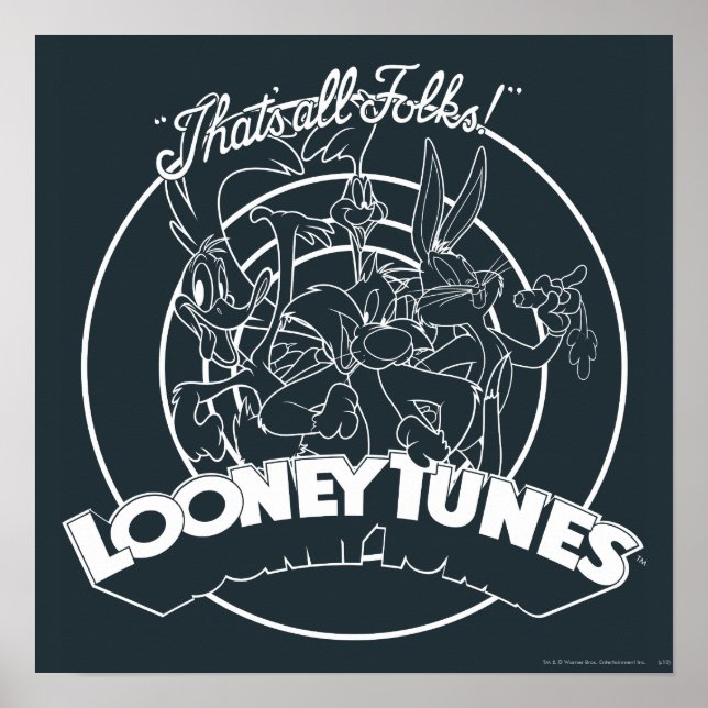 POSTER LOONEY TUNES™ C'EST TOUS LES FOLKS !™ (Devant)