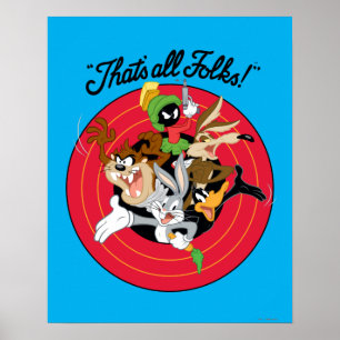 Poster LOONEY TUNES™ "C'EST TOUS LES FOLKS™" Groupe Bulls