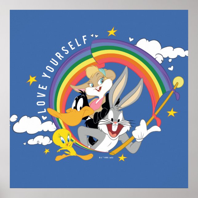 Poster LOONEY TUNES™ - Love Yourself Pride Badge (Devant)