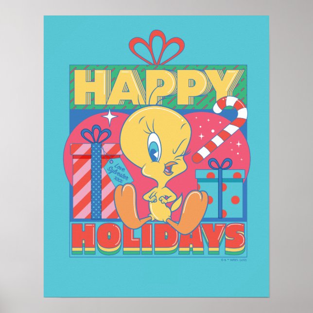 Poster LOONEY TUNES™ | TWEETY™ Joyeuses fêtes (Devant)