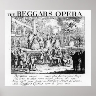 Poster L'opéra du mendiant parodié, 1728