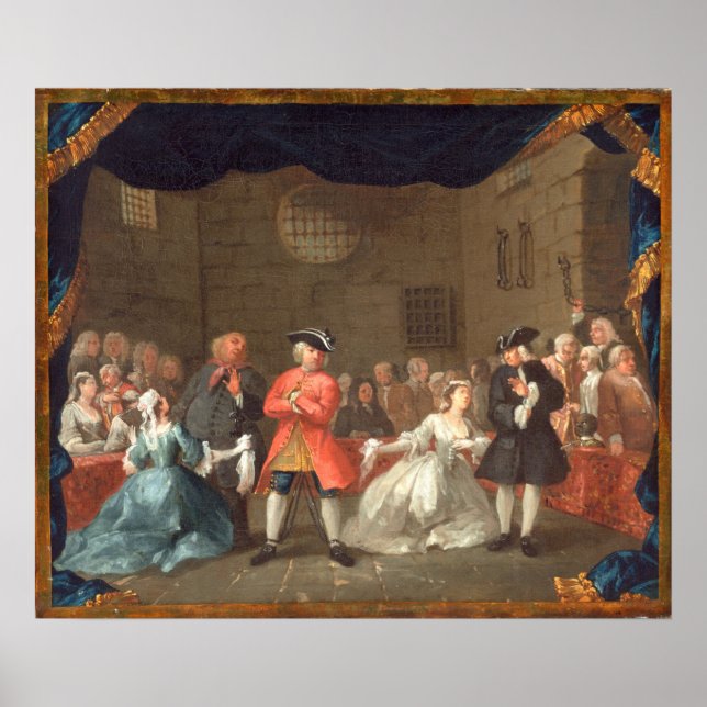 Poster L'opéra du mendiant William Hogarth Art (Devant)