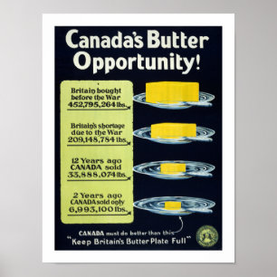 Poster L'opportunité du beurre au Canada (blanc)