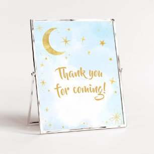 Poster L'or bleu sur la lune Merci bébé pour venir