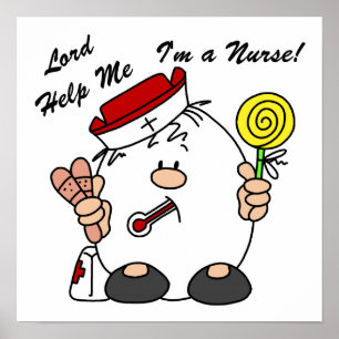 Poster Lord Aidez-moi Je suis infirmière