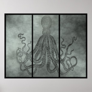 Poster Lord Bodner Triptych In Black And White