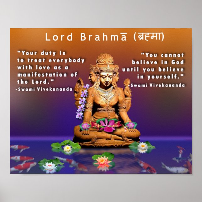 Poster Lord Brahmā (ब् र ह् मा) - Créateur du Monde (Devant)