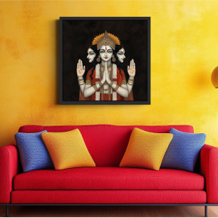 Poster Lord Brahma une peinture spirituelle moderne