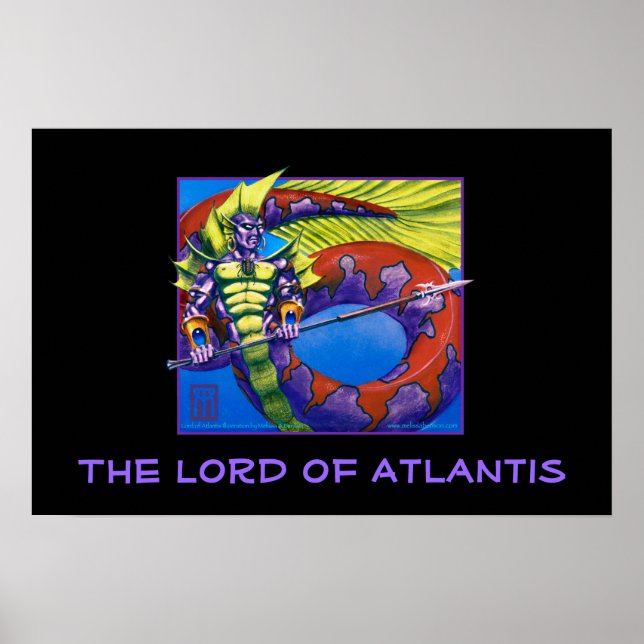 Poster Lord d'Atlantis en noir (Devant)