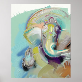 Poster Lord Ganesh Elephant Buddha
