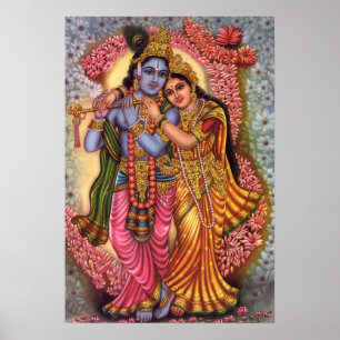 Poster Lord Krishna & Radha