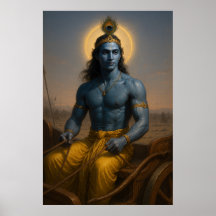 Lord Krishna sur Chariot | Guide Divin Mahabharata