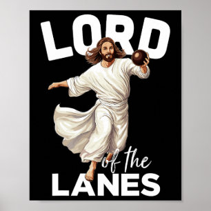 Poster Lord Lanes drôle Christian Christ Gouttière Bowlin