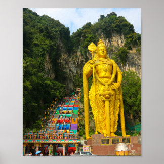 Poster Lord Murugan & escaliers à Batu Caves 2