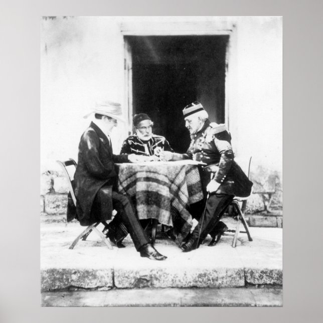 Poster Lord Raglan, Omar Pasha et le général Pelissier, (Devant)