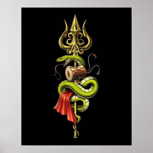 Poster Lord Shiva Trident (Devant)