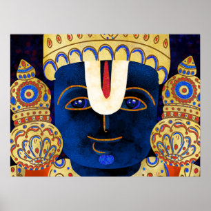 Poster Lord Vishnu Tirupati Perumal Hindu God Painting