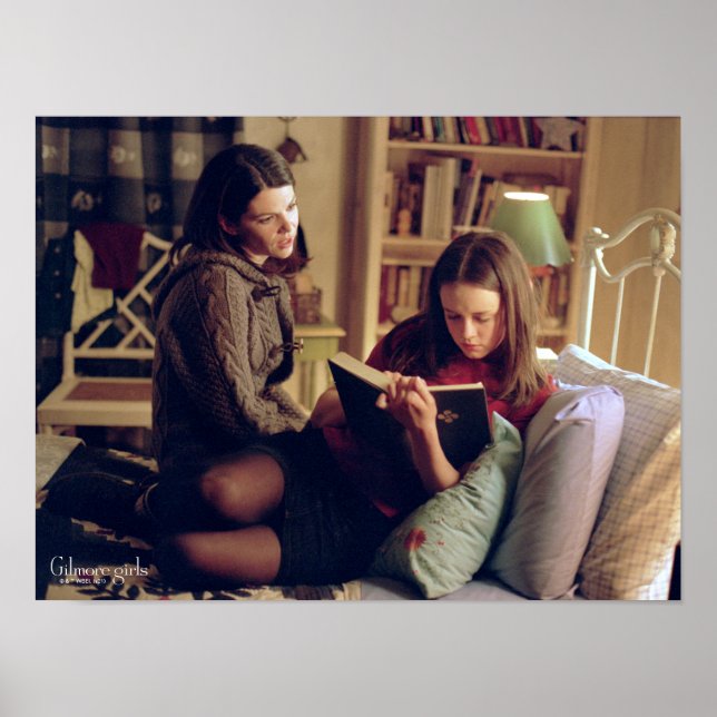 Poster Lorelai et Rory assis dans la chambre (Devant)