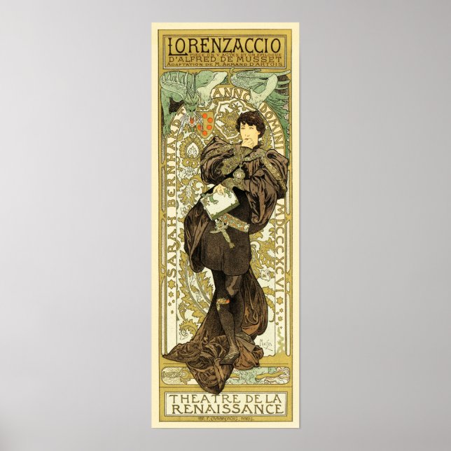 Poster LORENZACCIO Theatre De Le Renaissance Vieux França (Devant)