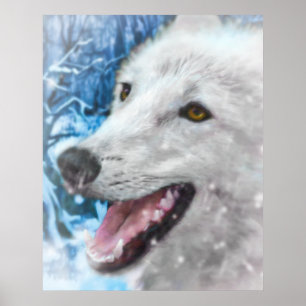 POSTER LORSQUE LES YEUX DU LOUP ARCTIQUE SOURIENT
