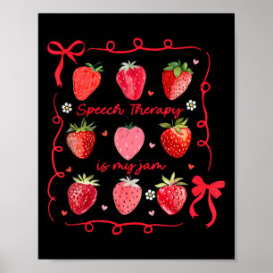 Poster L'orthophonie est ma passion Bol à fraise Slp Orth