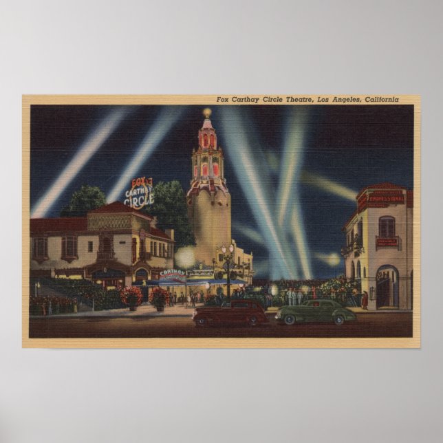 Poster Los Angeles, CAFox Carthay Circle Theatre View (Devant)