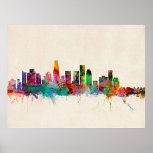 Poster Los Angeles California City Skyline