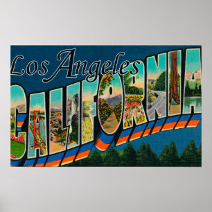 Poster Los Angeles, CalifornieScènes de grandes lettres