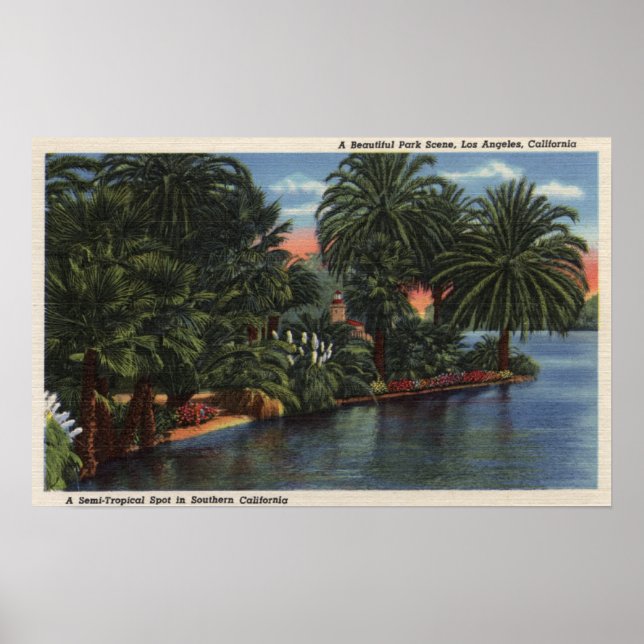 Poster Los Angeles, CalifornieUn magnifique paysage de pa (Devant)