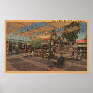 Poster Los Angeles, CAView de Plaza à Chinatown