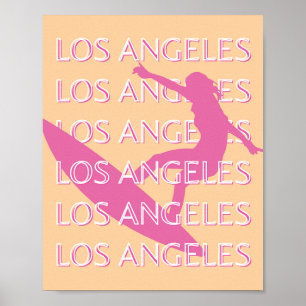 Poster Los Angeles Travel Art, Californie, Amateurs de pl