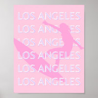 Los Angeles Travel Art, Californie, Rose, Preppy